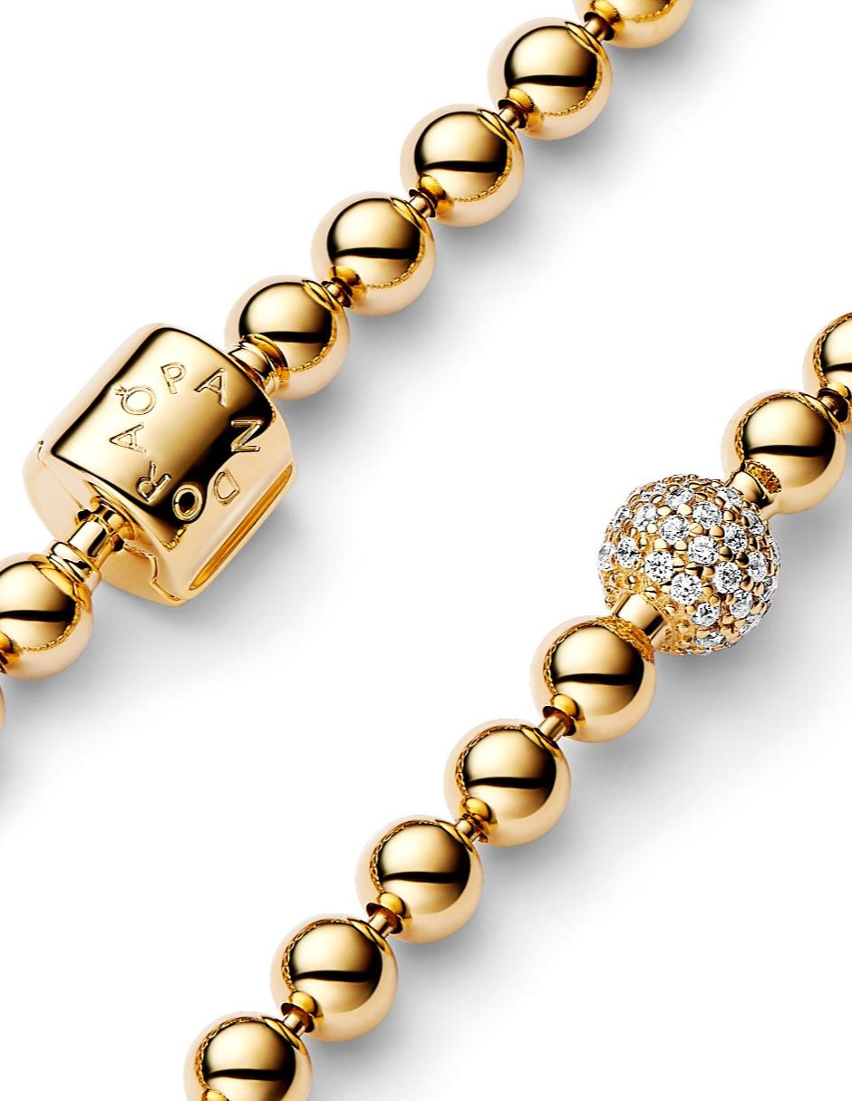 Pulsera de plata P 925 con acabado baño de oro 2