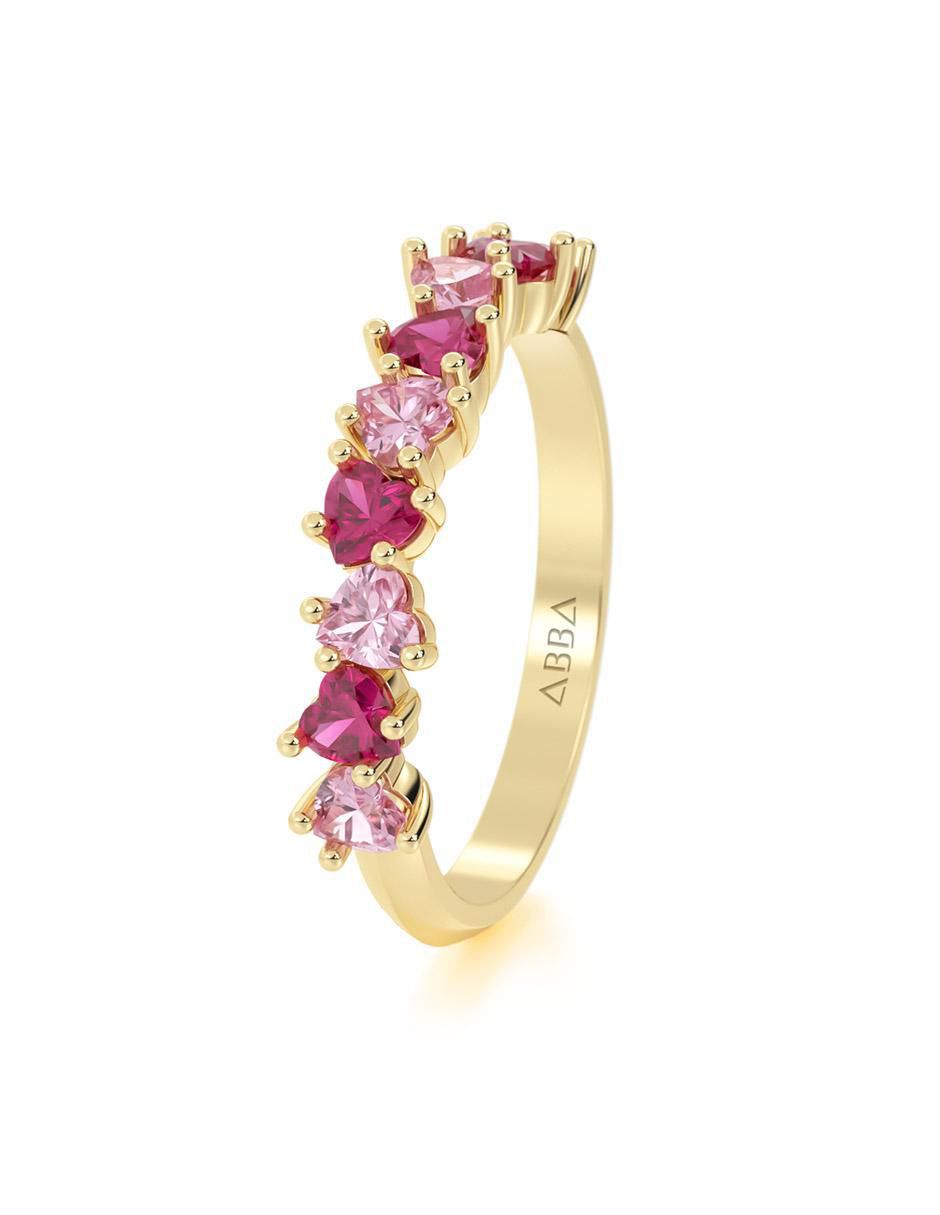 Churumbela Abba Joyas de oro zirconia acabado brillante