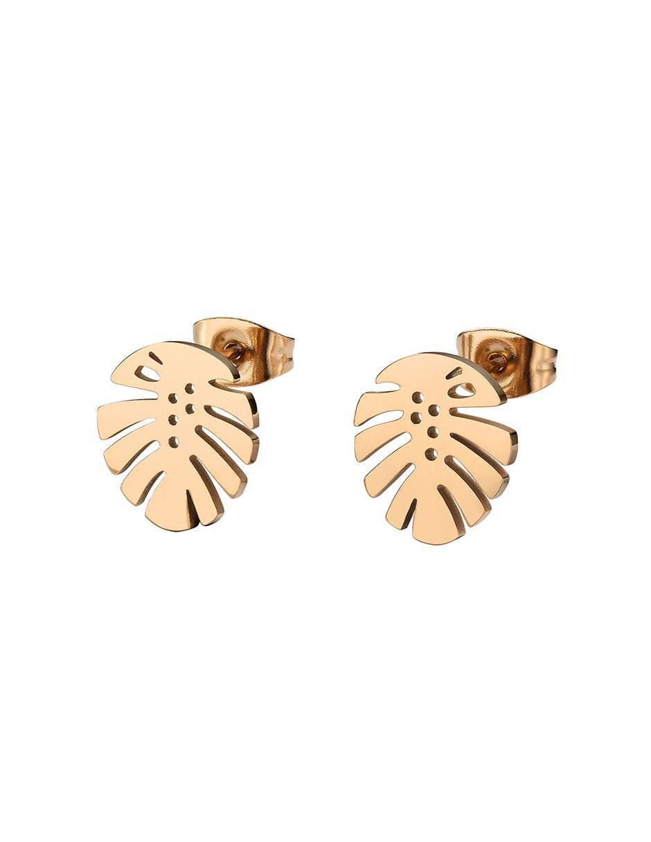 Aretes de hoja con acabado brillante 3