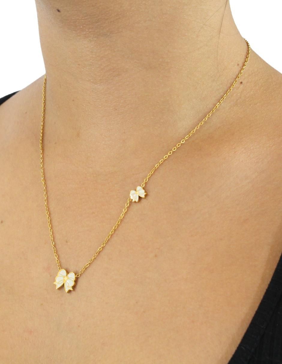 Aretes y collar de moño 4