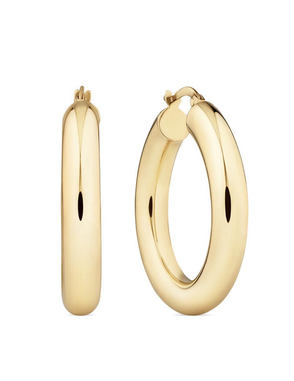 Arracadas con acabado baño de oro 18 K 2