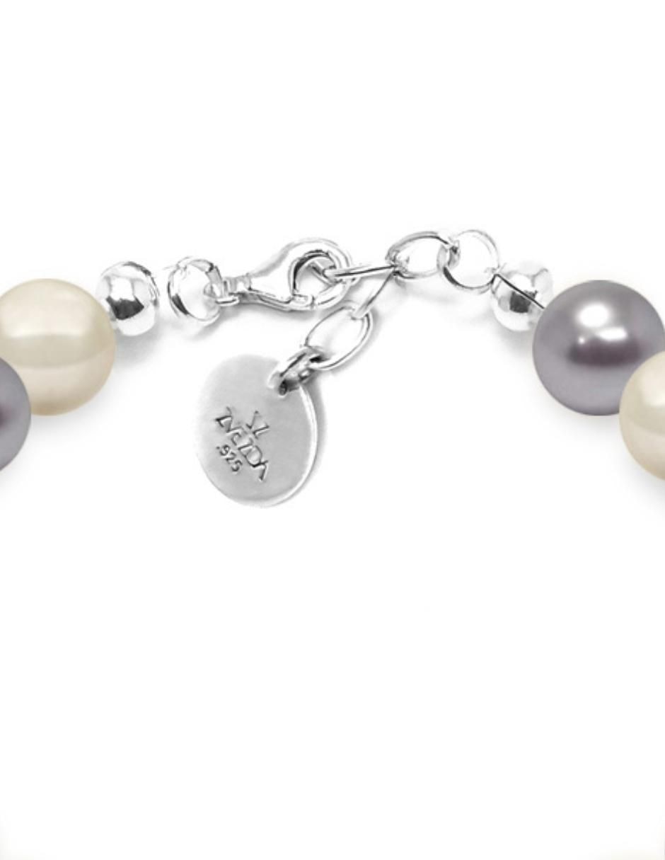 Pulsera de plata P 925 Perlas De Cristal con acabado brillante 3
