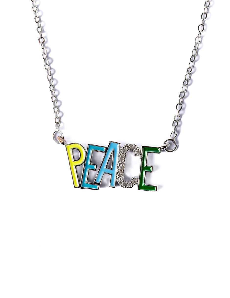 Collar con dije de letra p Smiley 3