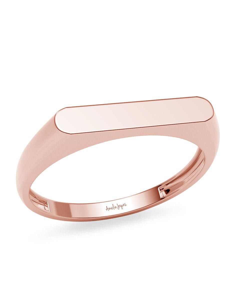 Anillo 14 k de oro brillante 4