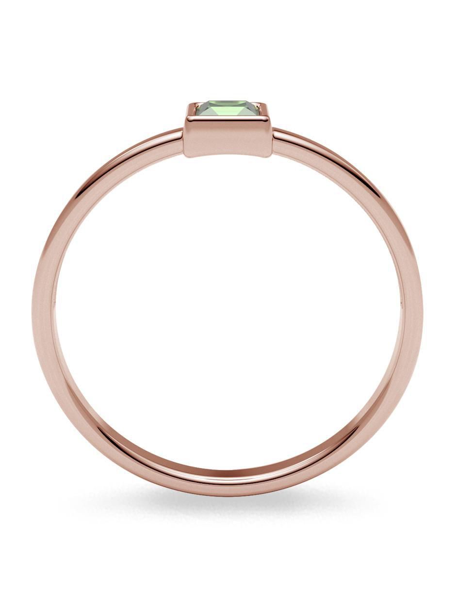 Anillo 14 k de oro zirconia brillante 3