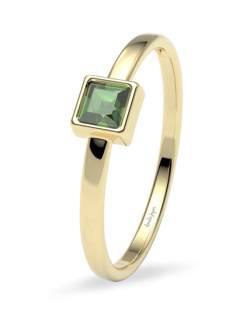 Anillo "de (si aplica)" redondo amelie joyas sin colección sin licencia 14 k "de" oro zirconia