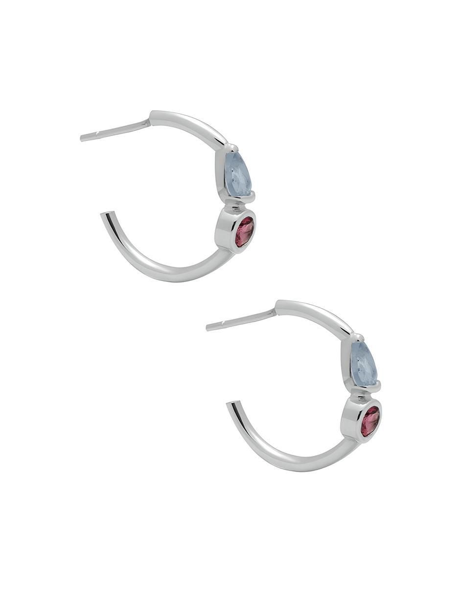 Arracadas de gota Iris de plata P 925 con acabado plateado topacio Arracadas de gota Iris de plata P 925 con acabado plateado topacio