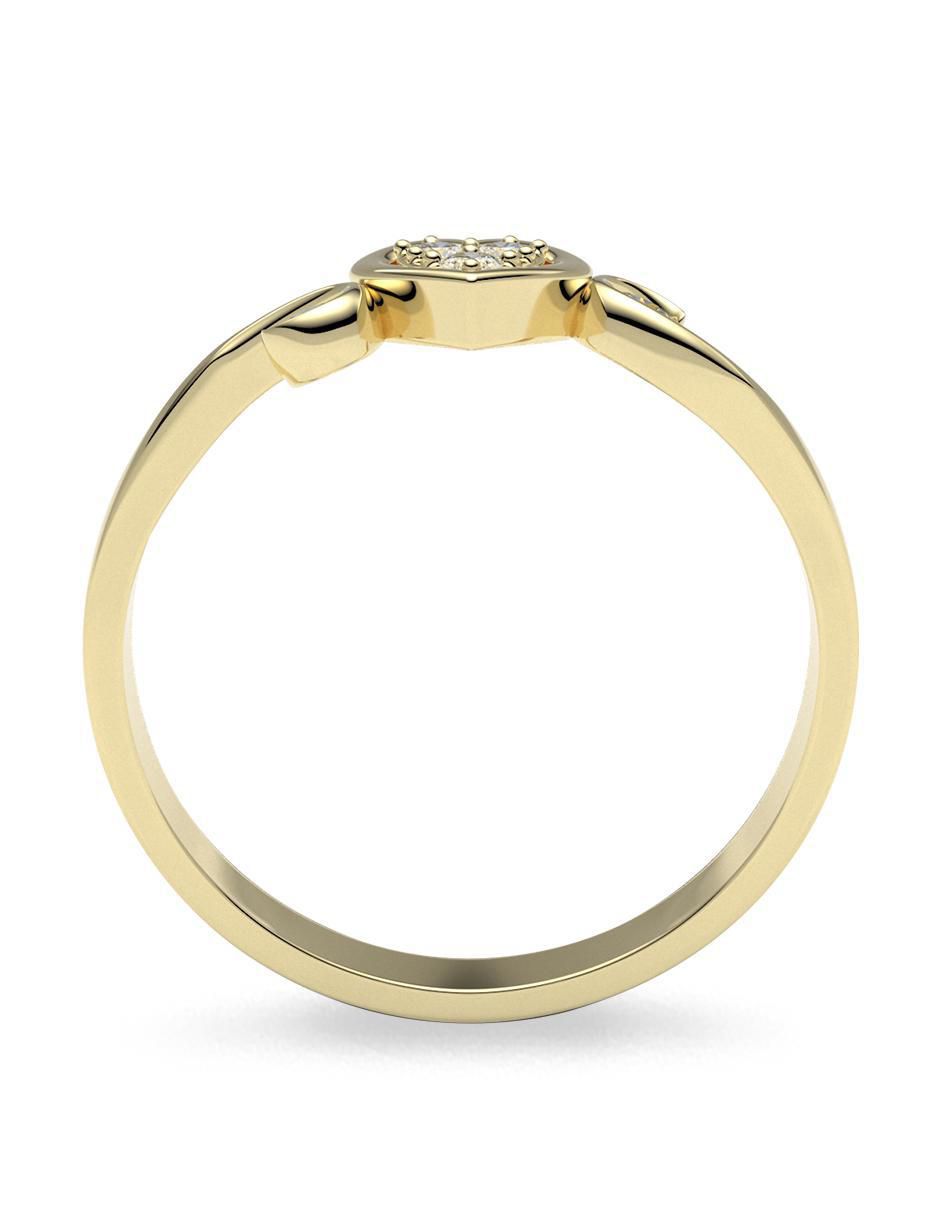 Anillo "de (si aplica)" redondo amelie joyas sin colección sin temática 14 k "de" oro zirconia