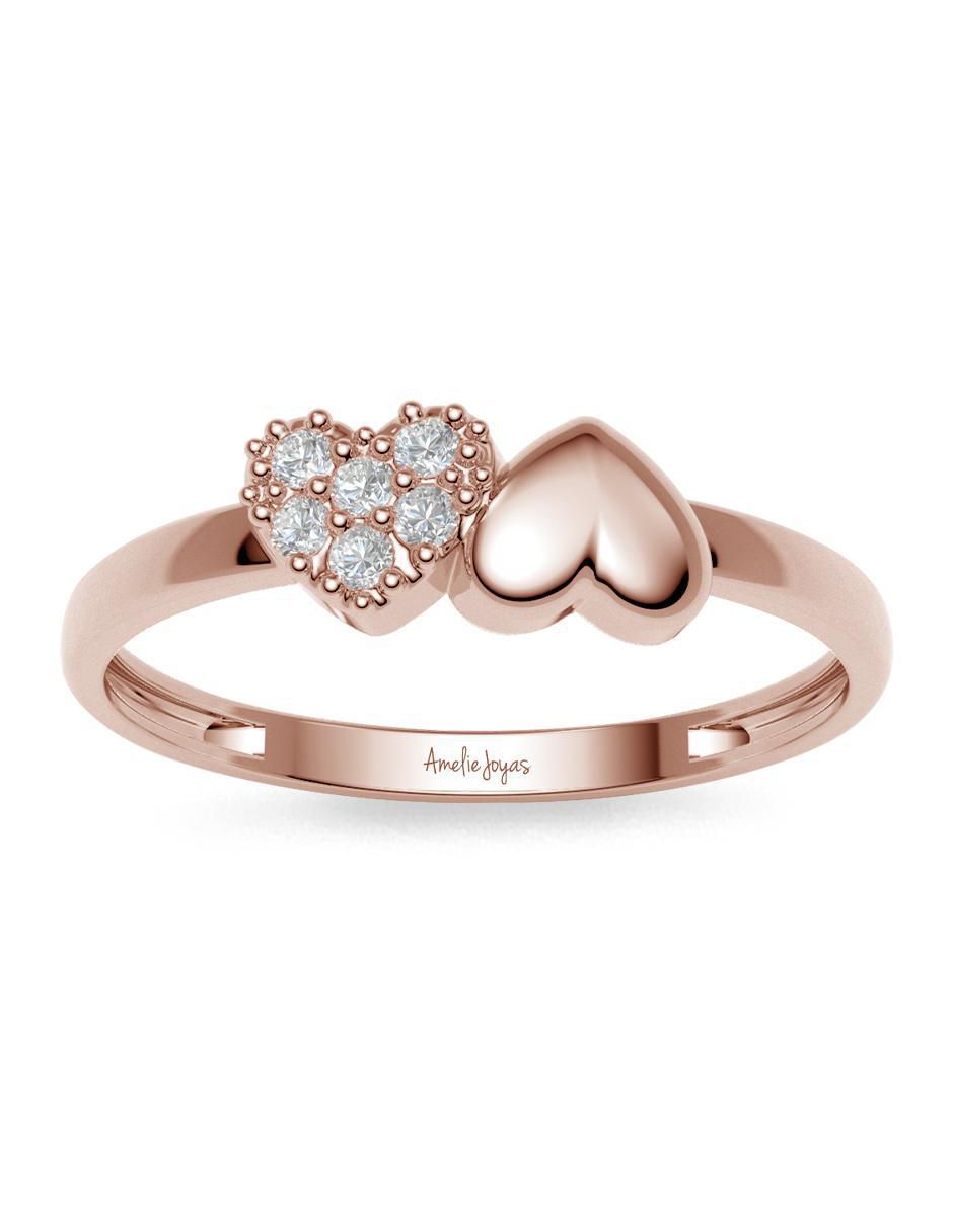Anillo 14 k de oro zirconia brillante 4