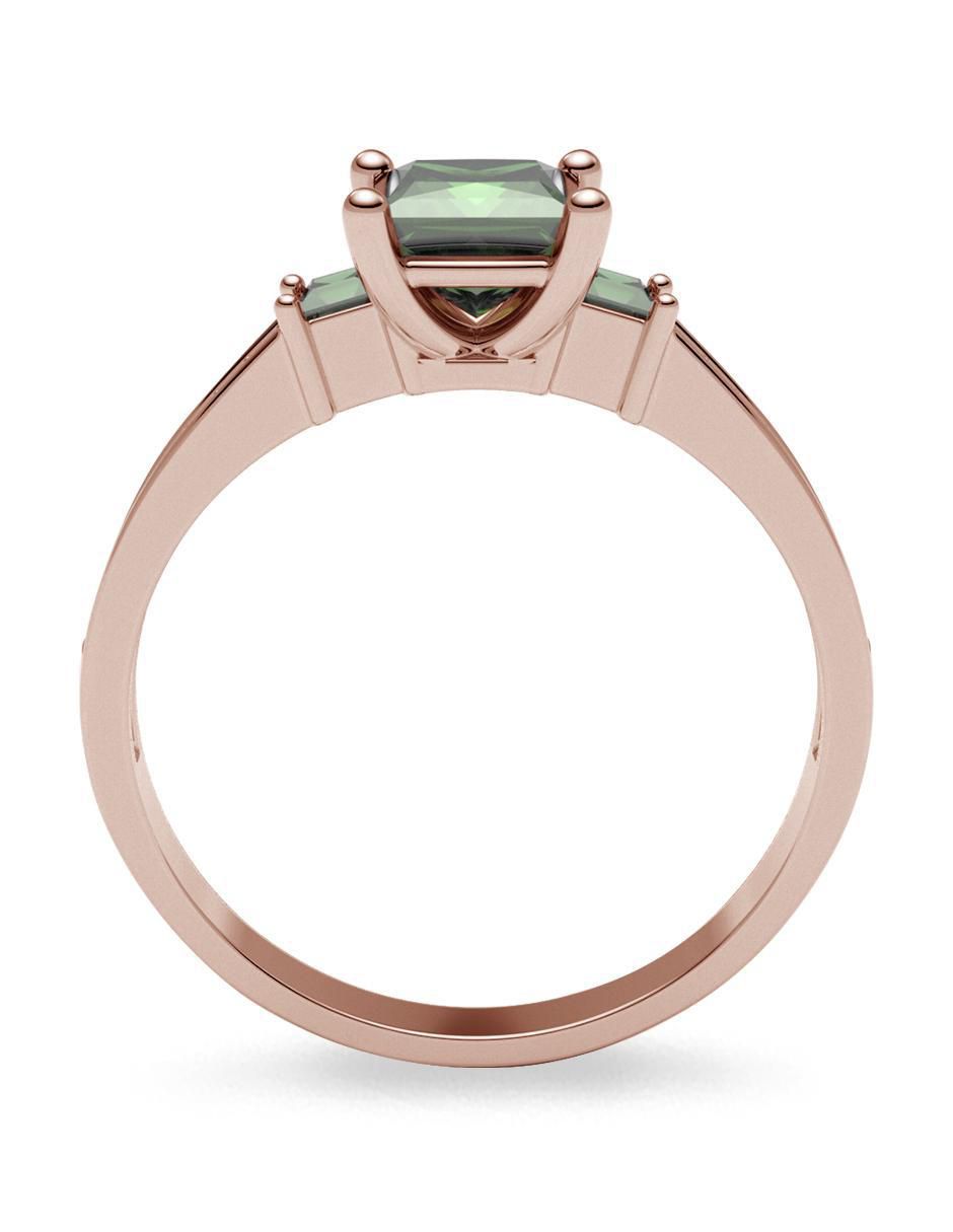 Anillo 14 k de oro zirconia brillante 3