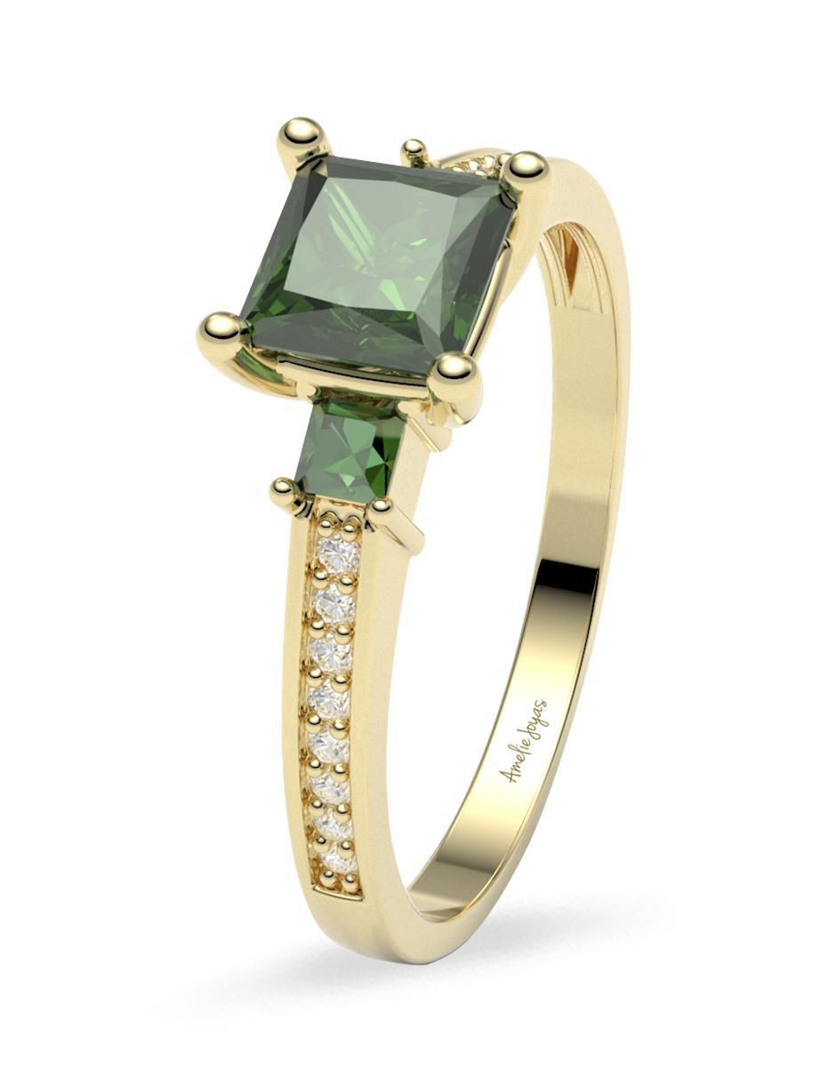 Anillo "de (si aplica)" redondo amelie joyas sin colección sin temática 14 k "de" oro zirconia