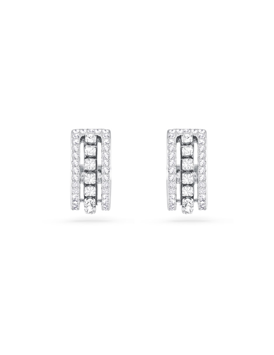 Aretes de aro con acabado pavé 1