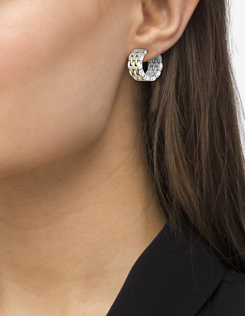 Aretes redondos Isla con acabado brillante 2