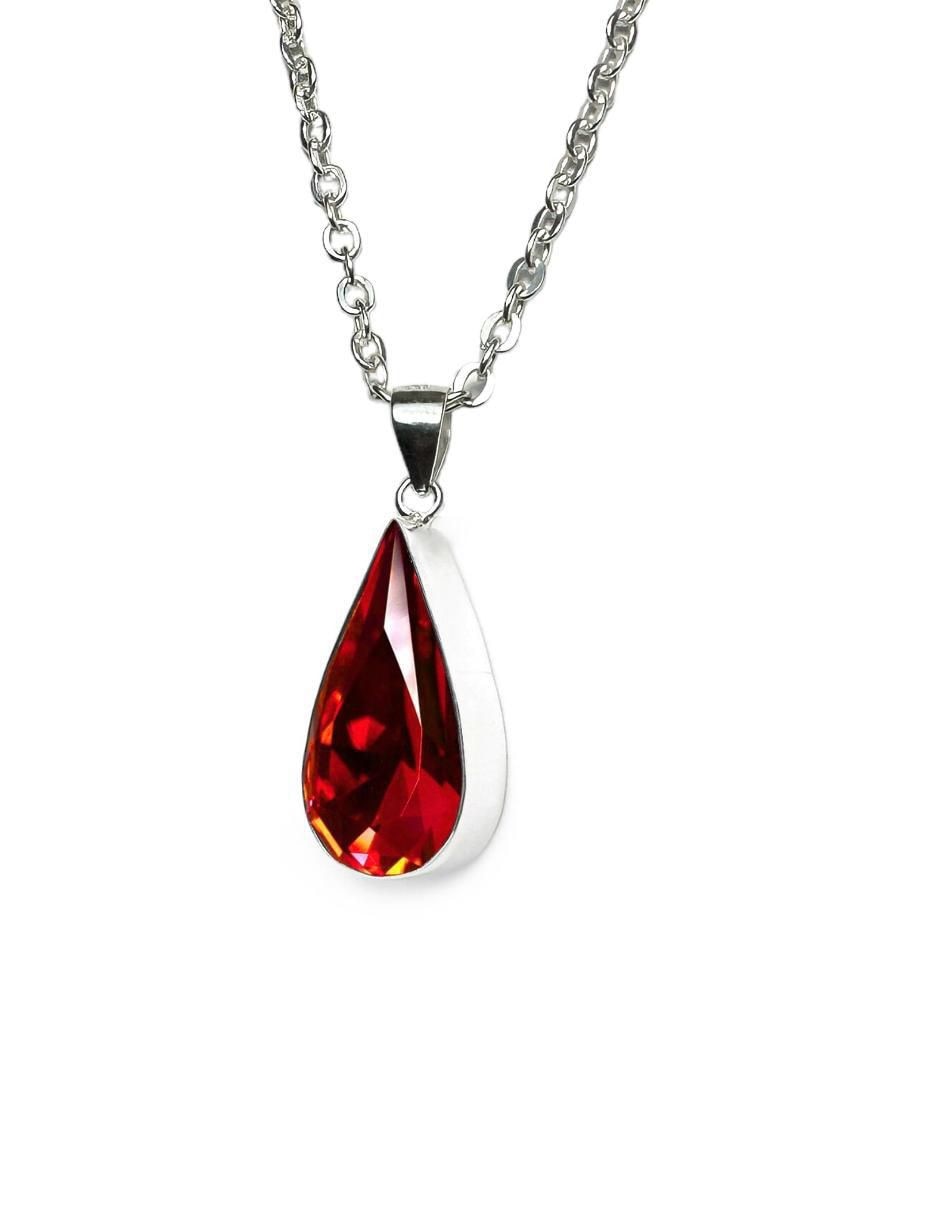 Collar de gota de plata P 925