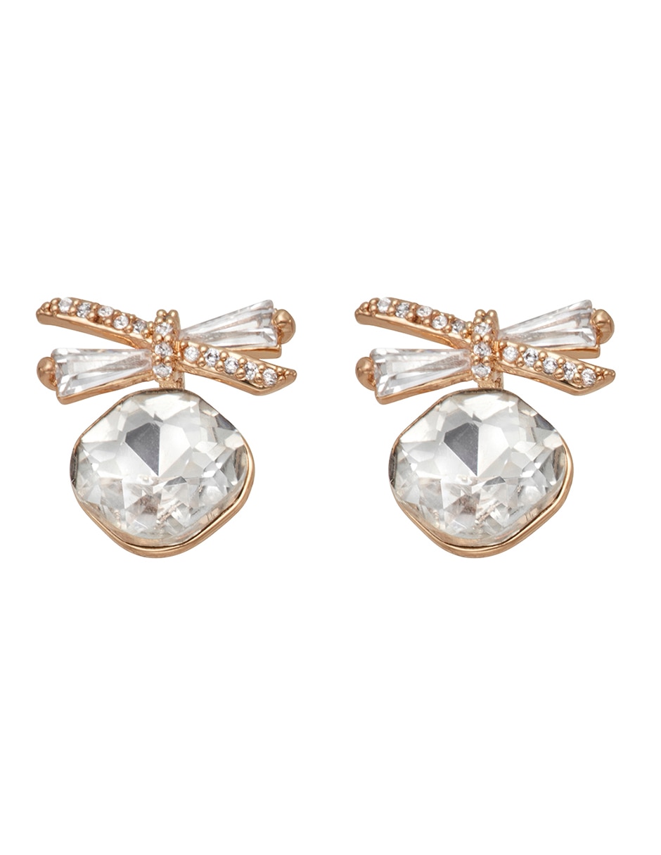 Aretes redondos con acabado brillante zirconia 1