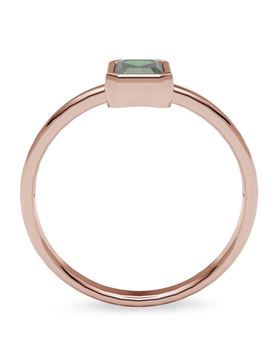 Anillo 14 k de oro zirconia pulido 3