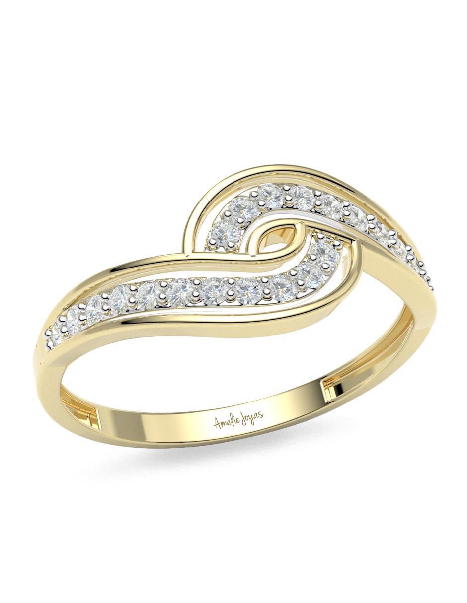 Anillo "de (si aplica)" redondo amelie joyas sin colección sin temática 14 k "de" oro zirconia
