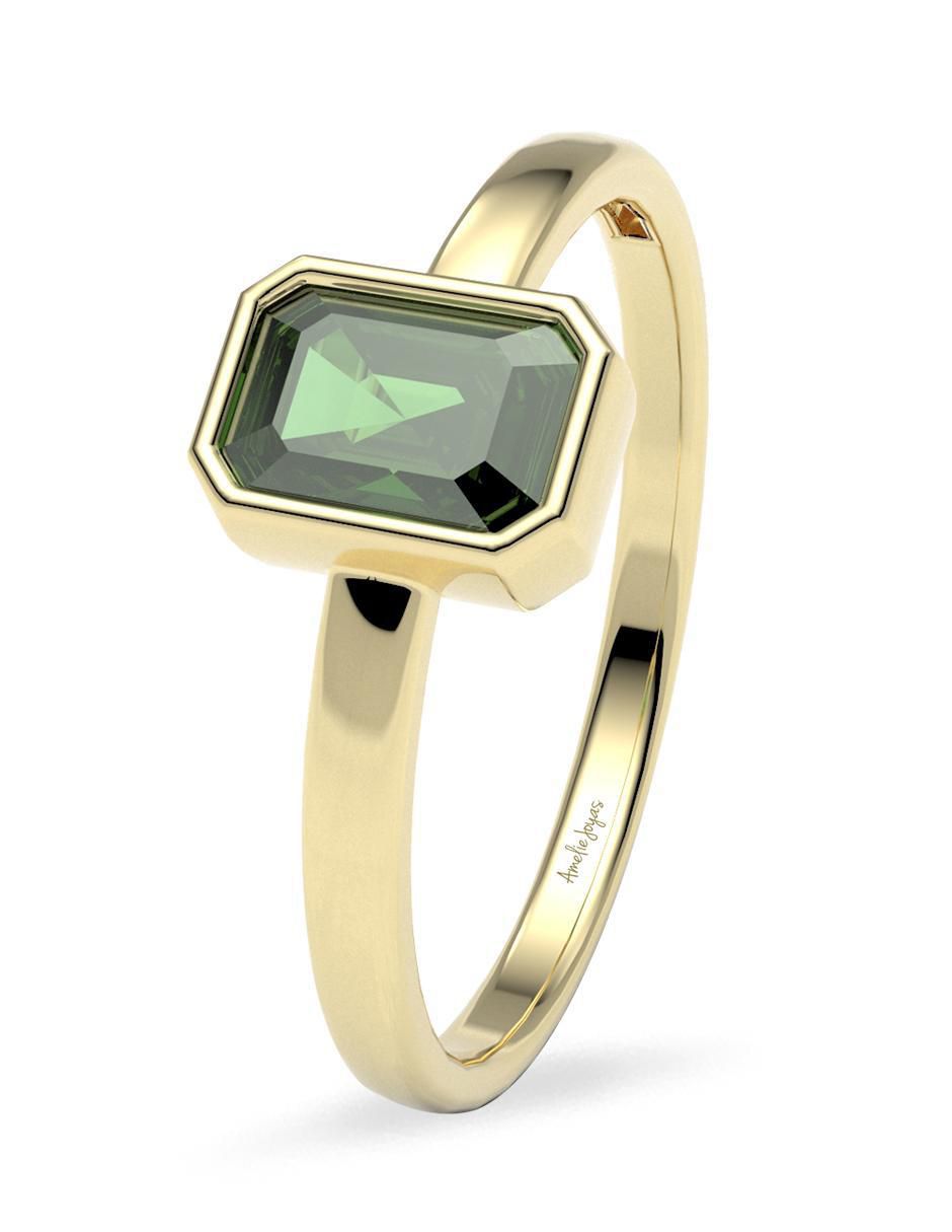 Anillo "de (si aplica)" redondo amelie joyas sin colección sin licencia 14 k "de" oro zirconia