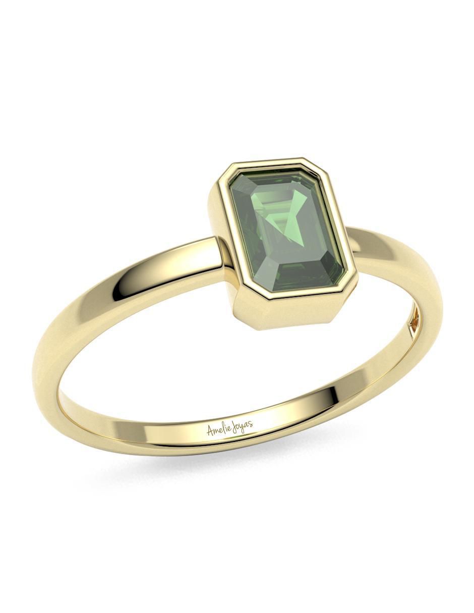 Anillo "de (si aplica)" redondo amelie joyas sin colección sin licencia 14 k "de" oro zirconia