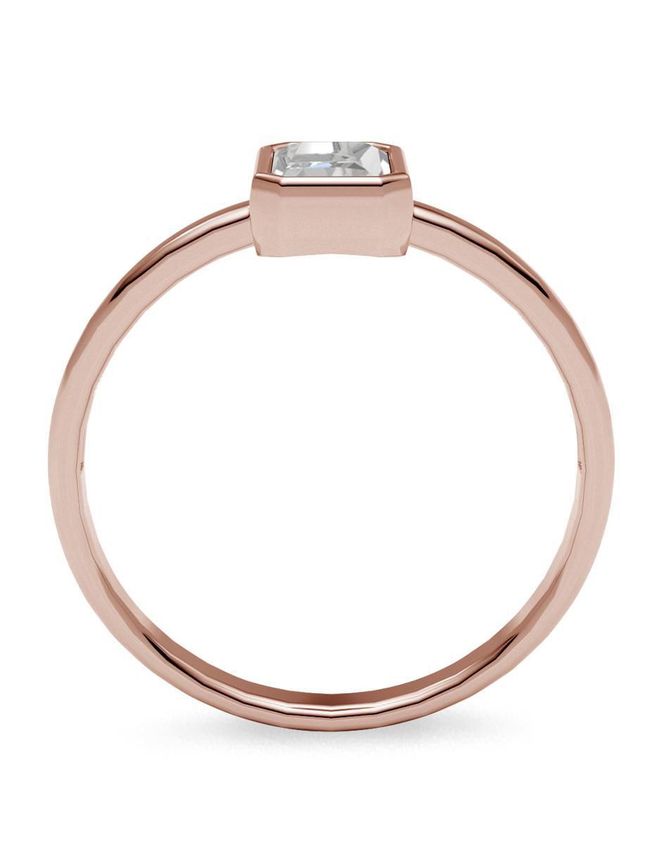 Anillo 14 k de oro zirconia pulido 3
