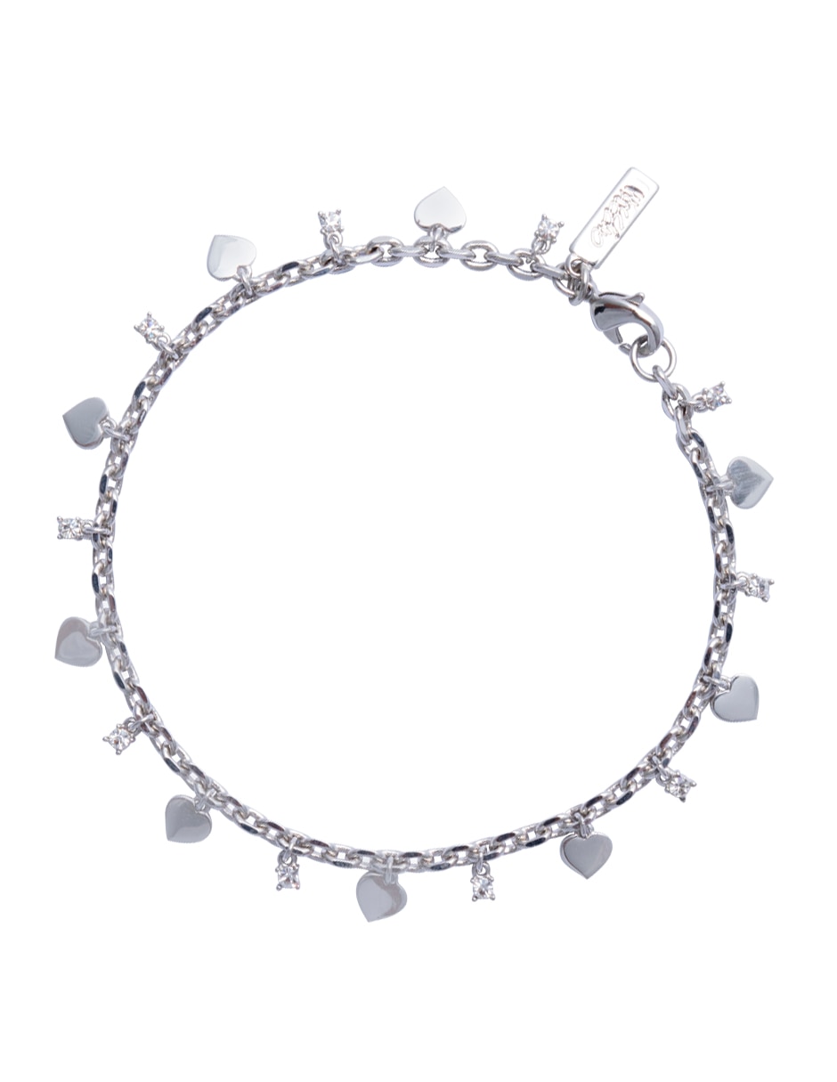 Pulsera con acabado baño rodio
