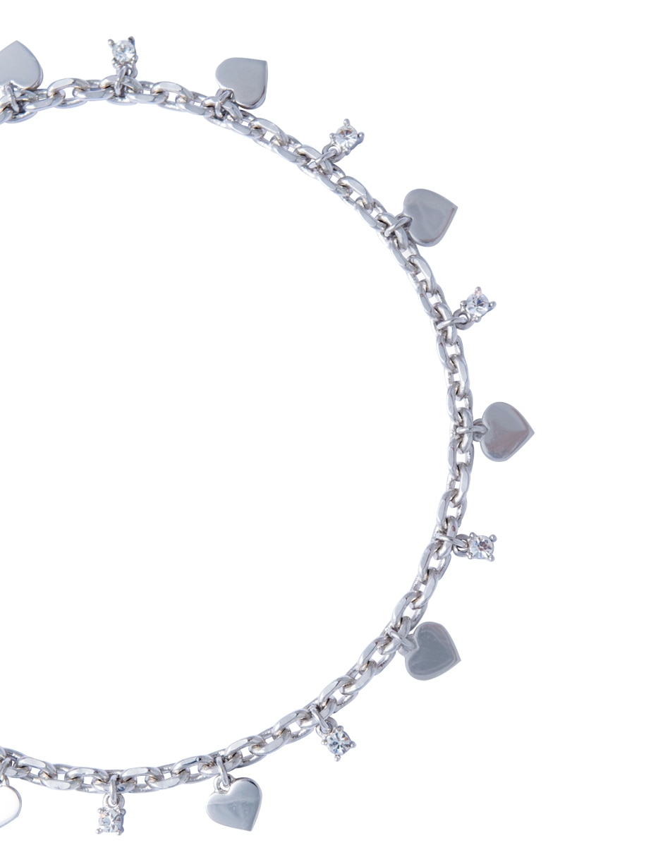 Pulsera con acabado baño rodio 2