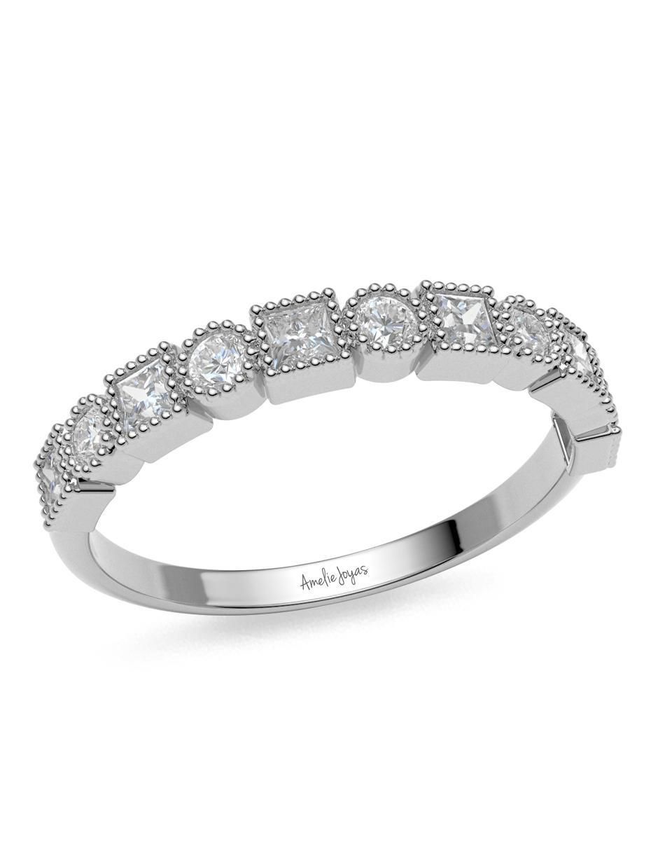 Anillo 14 k de oro zirconia brillante 3