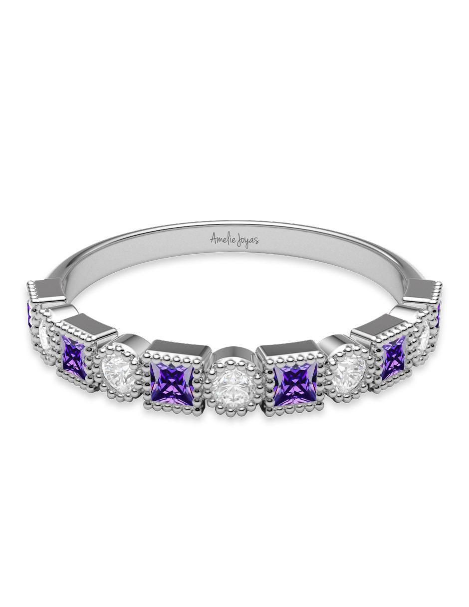 Anillo 14 k de oro zirconia brillante
