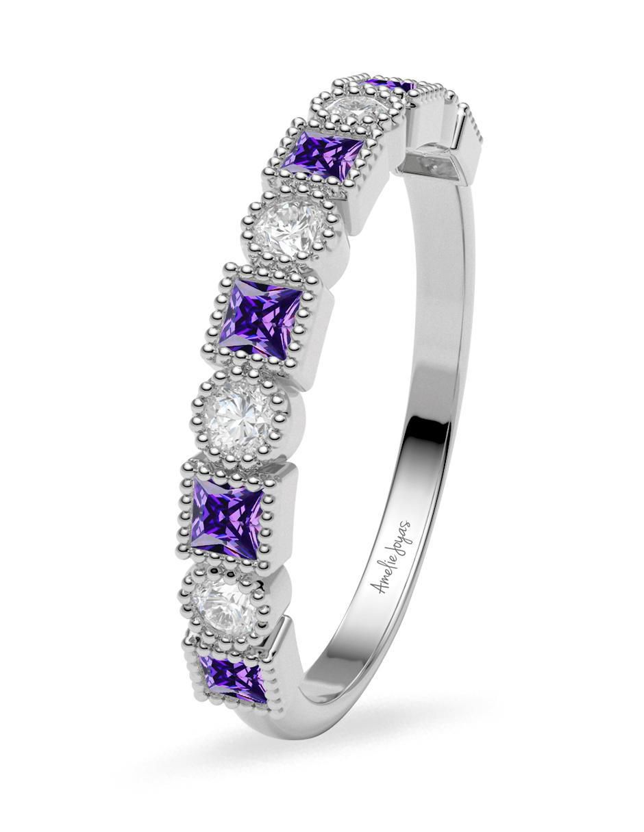 Anillo 14 k de oro zirconia brillante 2