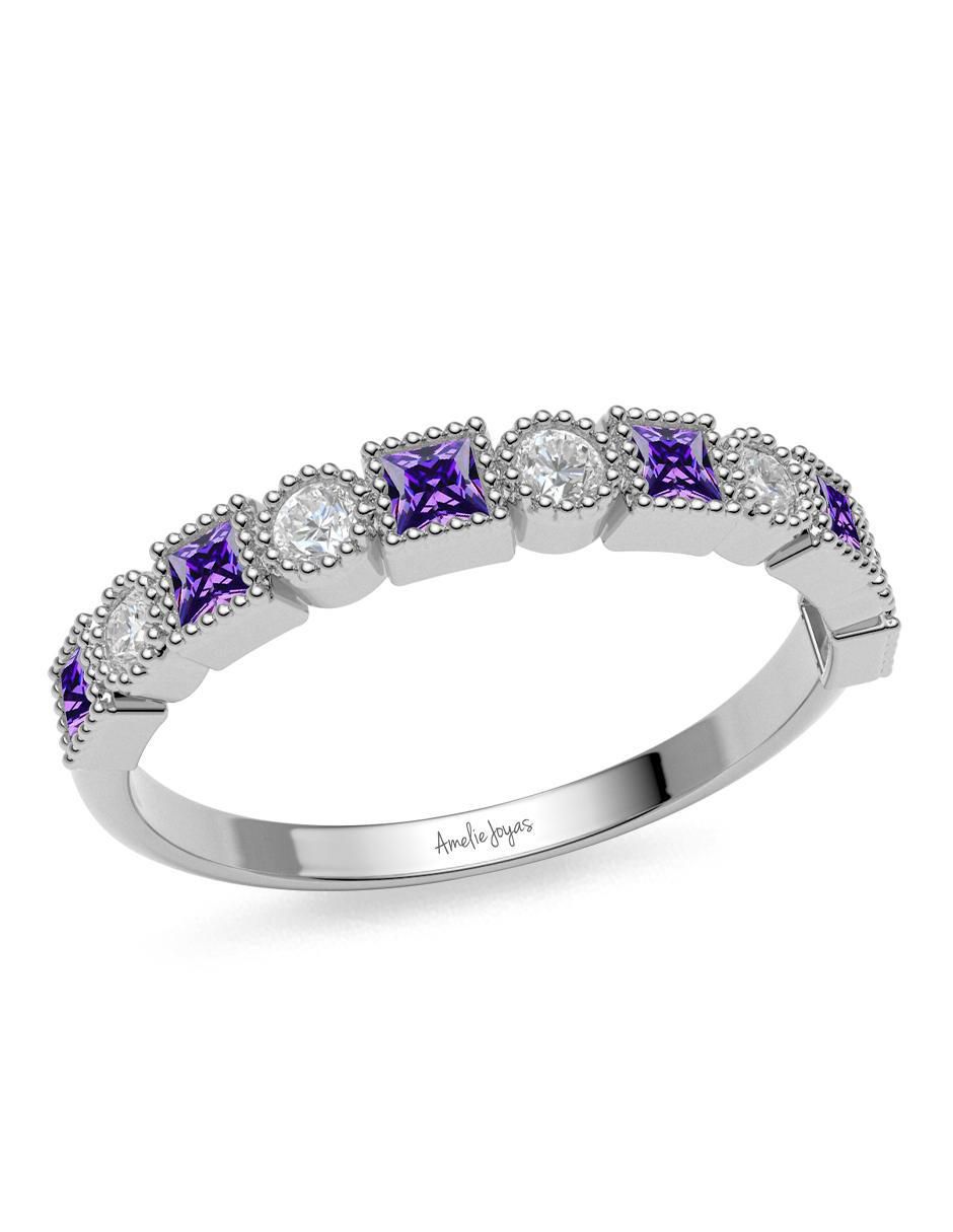 Anillo 14 k de oro zirconia brillante 4