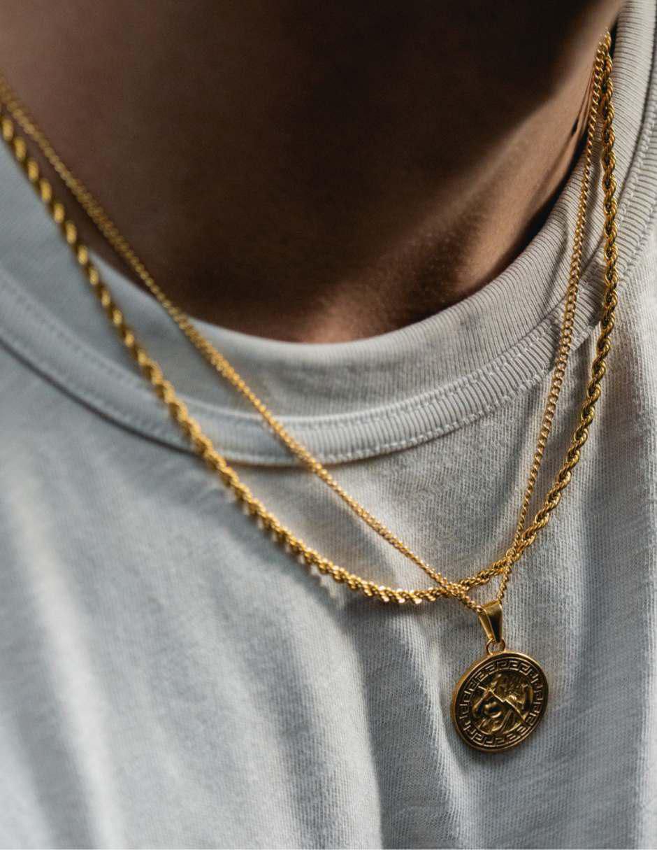 Cadena de baño de oro 18 K 2