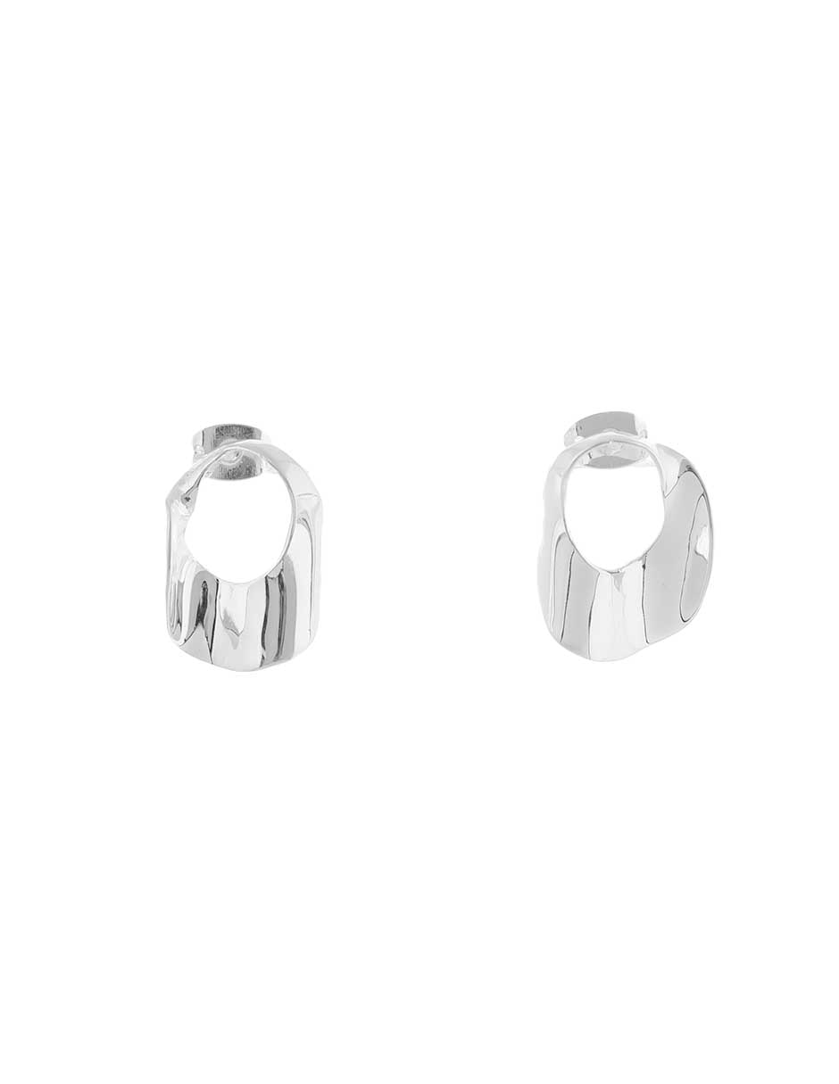 Aretes y collar Liso Oval de plata P 925 3