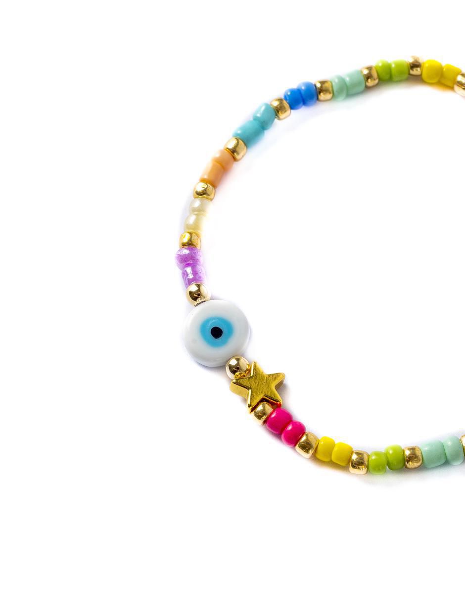 Pulsera smiley color con letras – Straperloshop