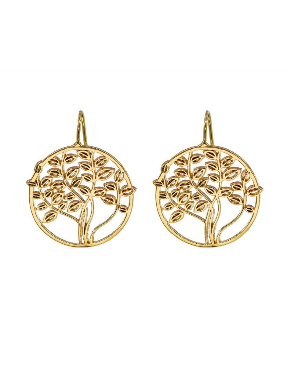 Aretes de árbol Ablime Arbol De La Vida con acabado brillante