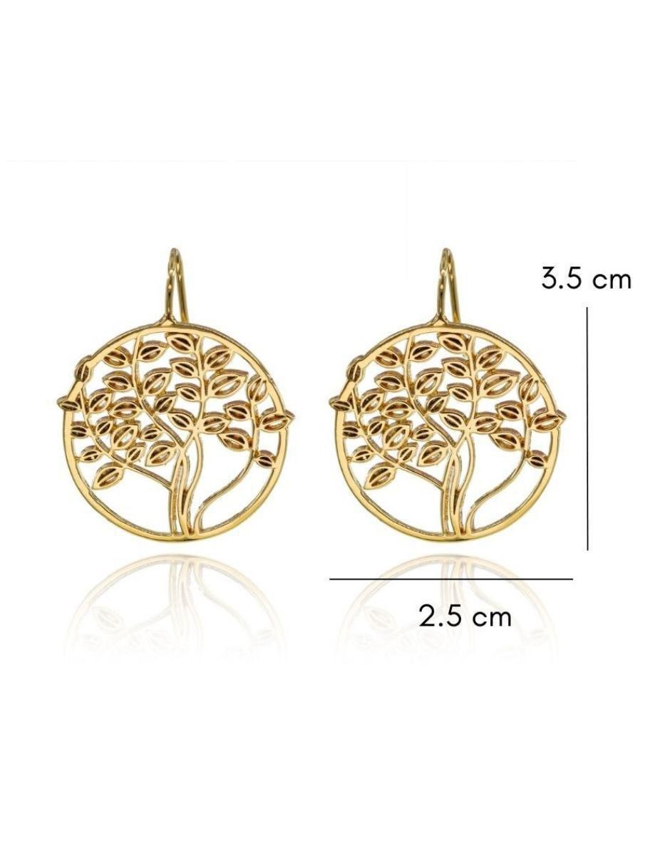 Aretes de árbol Ablime Arbol De La Vida con acabado brillante 5