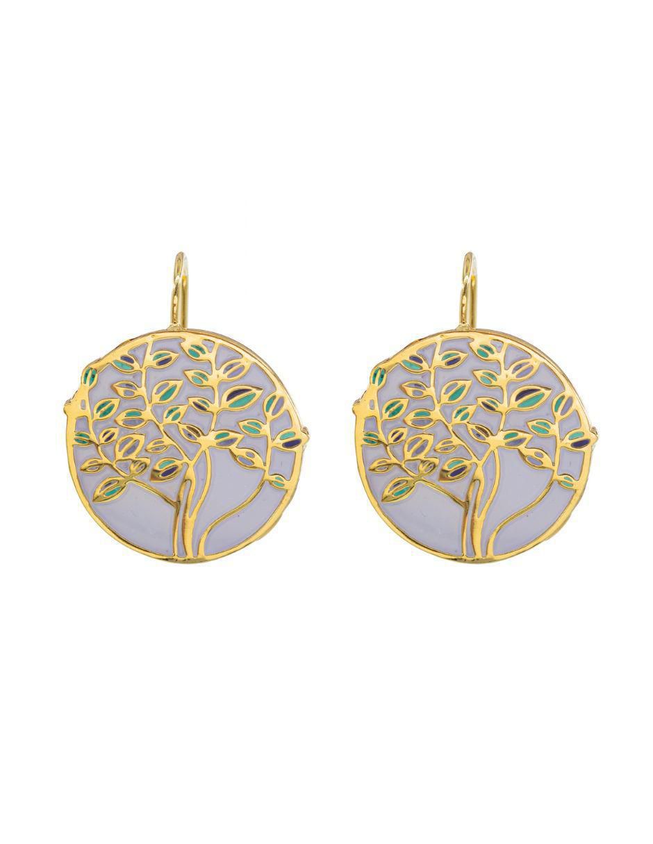 Aretes de árbol Ablime Arbol De La Vida con acabado brillante Aretes de árbol Ablime Arbol De La Vida con acabado brillante
