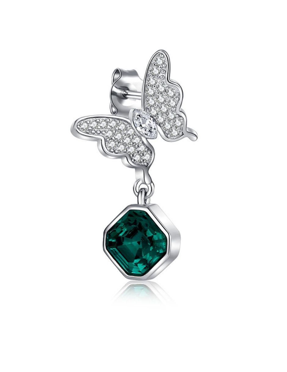 Aretes de mariposa Oporto con acabado brillante cristal 2