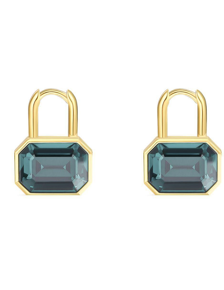 Aretes de rectángulo con acabado brillante cristal 1