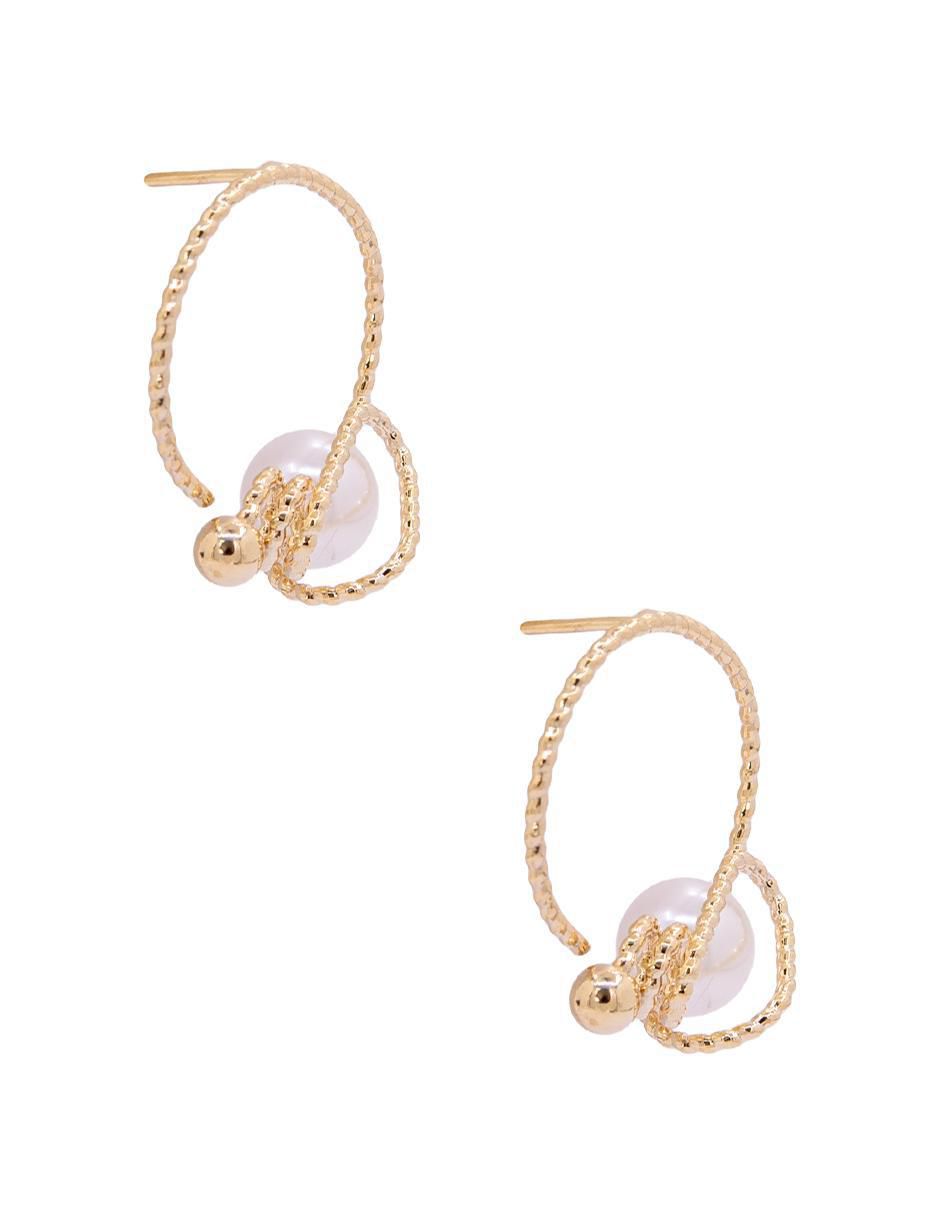Aretes redondos con acabado brillante 1