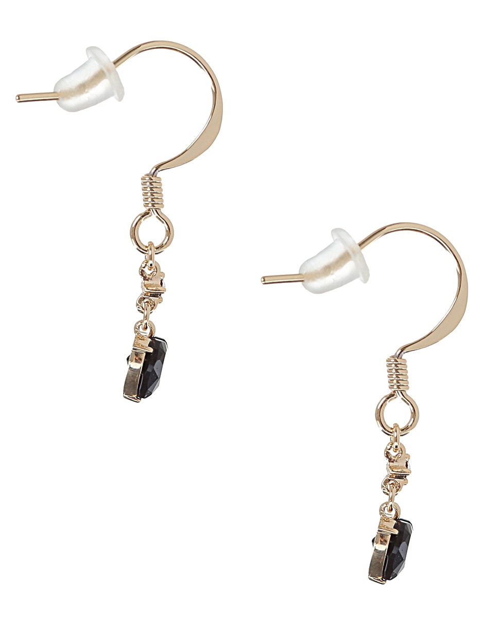 Aretes de corazón con acabado brillante cristal 3