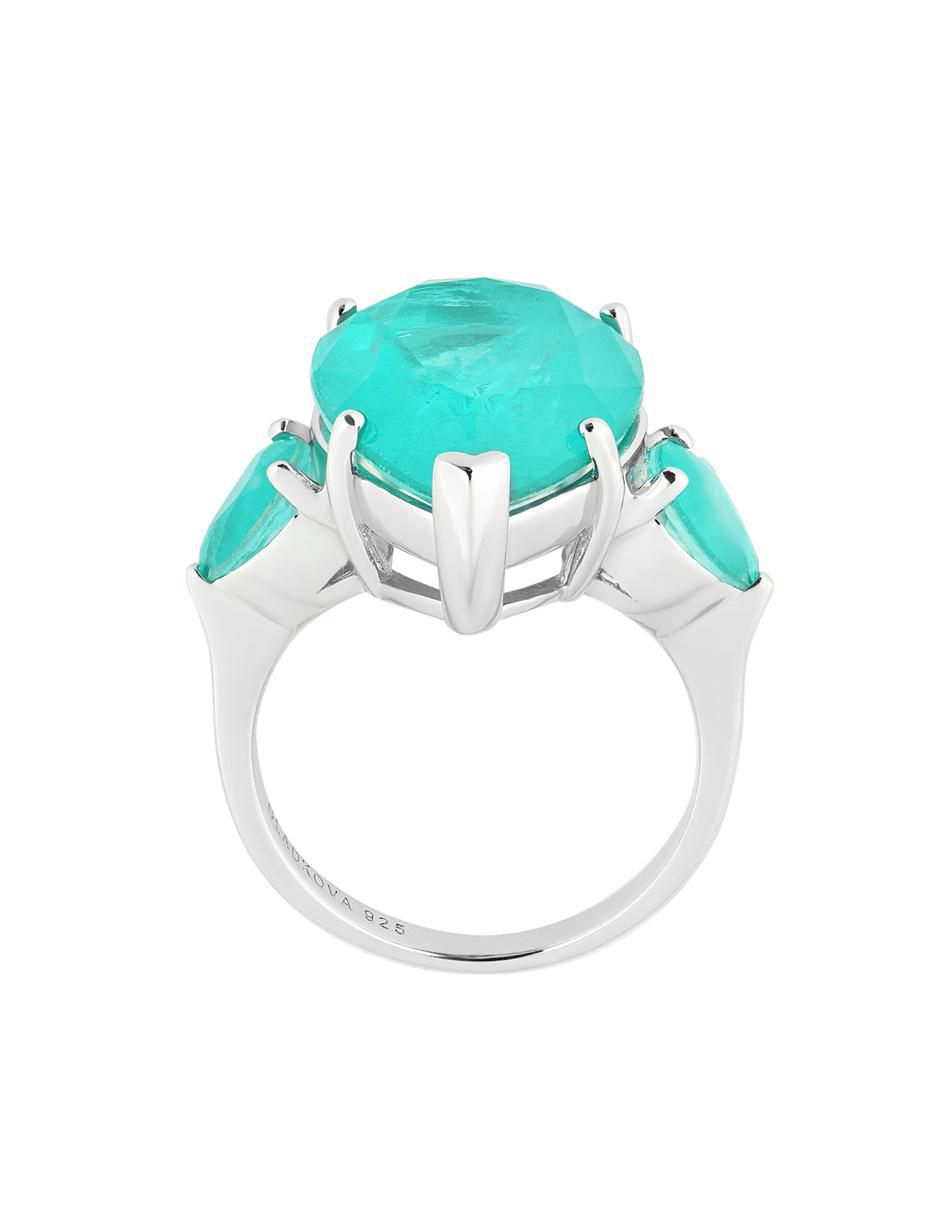Anillo con gema Premium P 925 de plata turmalina brillante 2