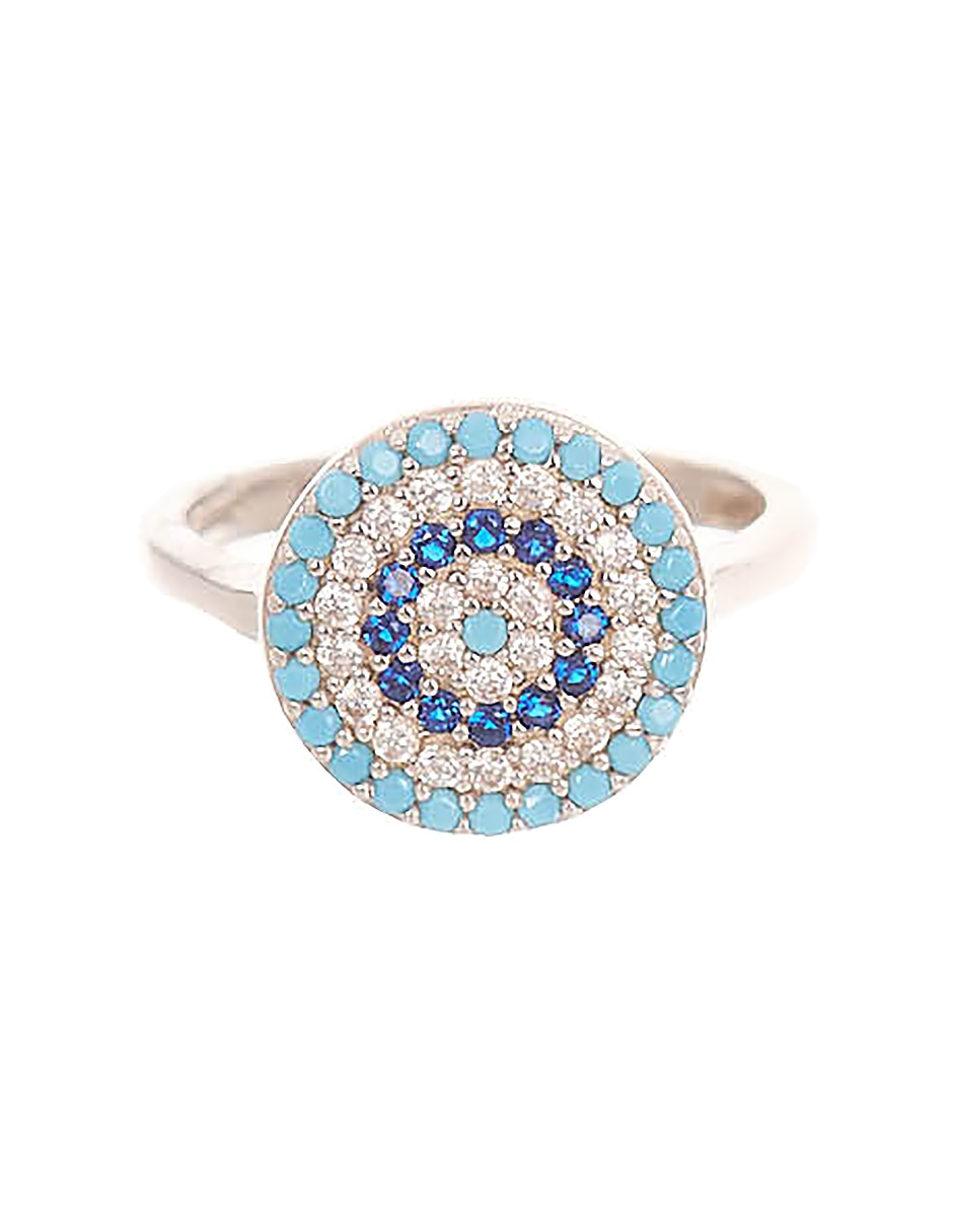 Anillo P 925 de plata zirconia pulido