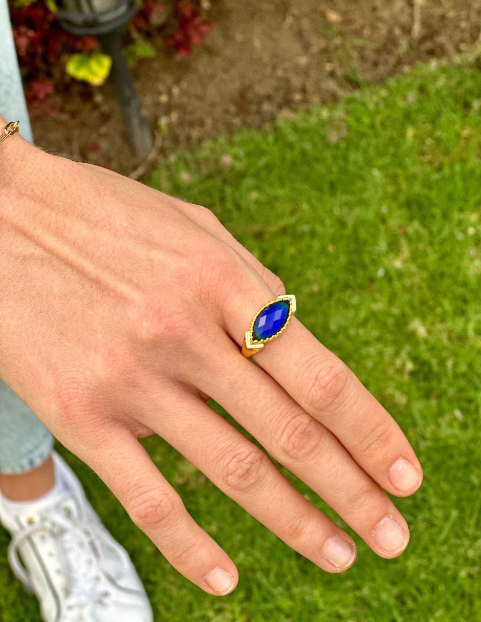 Anillo ovalado Mayfer Mood piedra lunar brillante 2