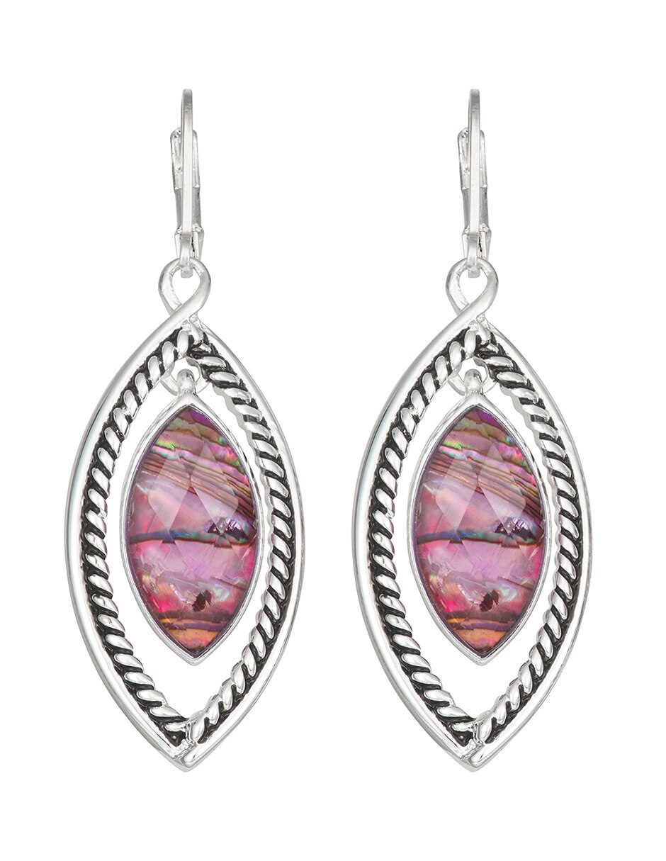 Aretes ovalados Abalone Gems con acabado brillante resina 1