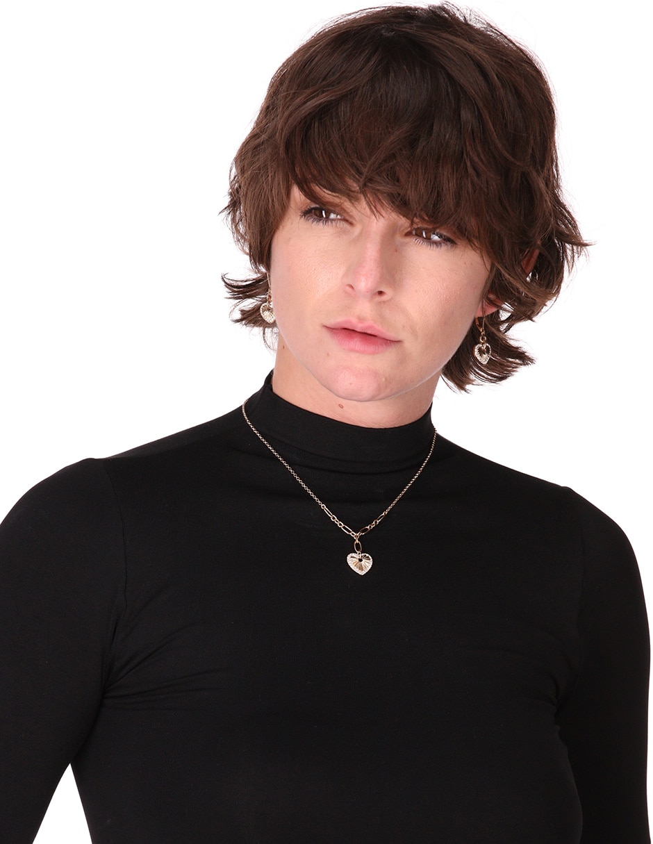 Aretes y collar de corazón Holiday Pouch cristal