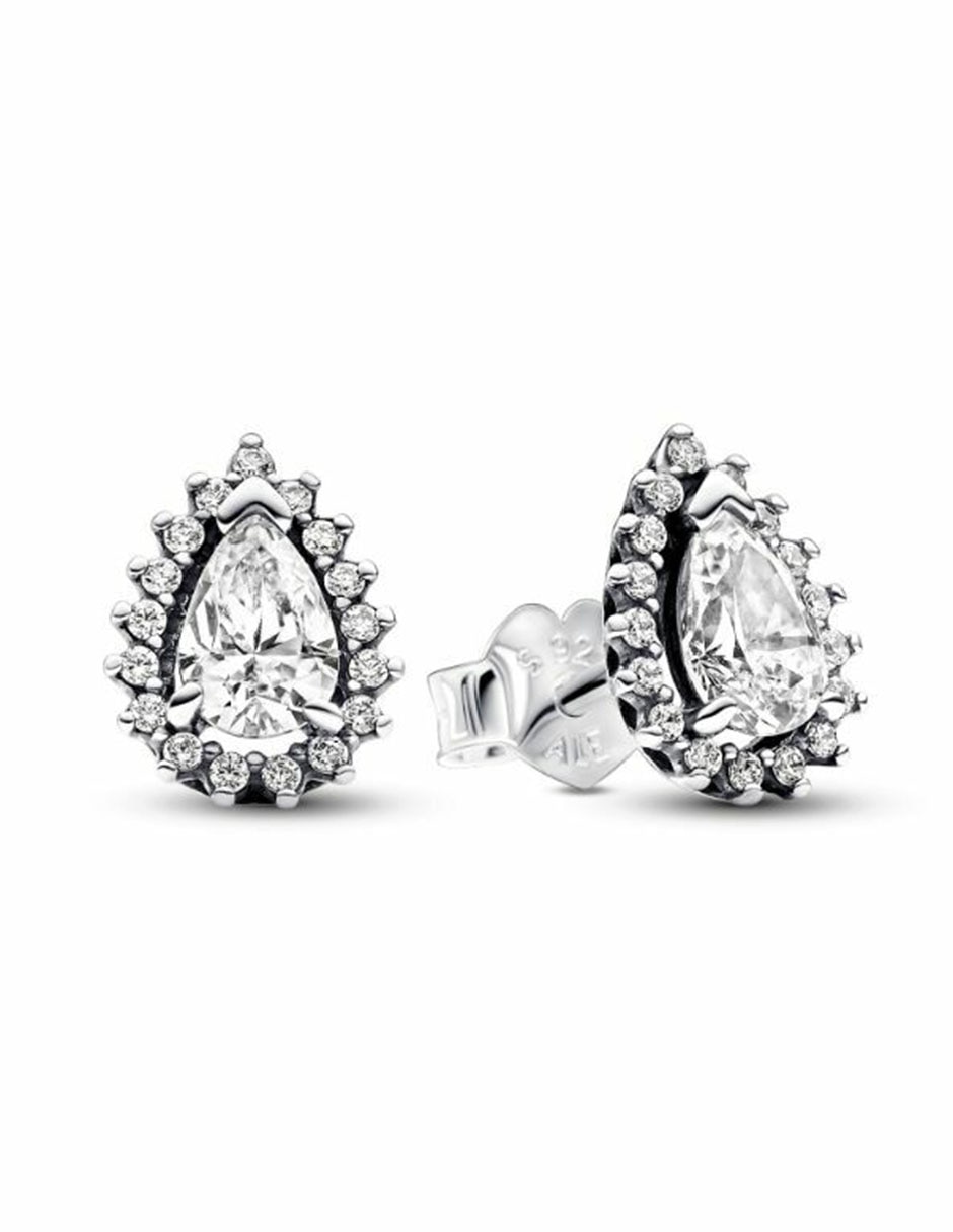 Aretes de gota Timeless de plata P 925 con acabado brillante zirconia cúbica