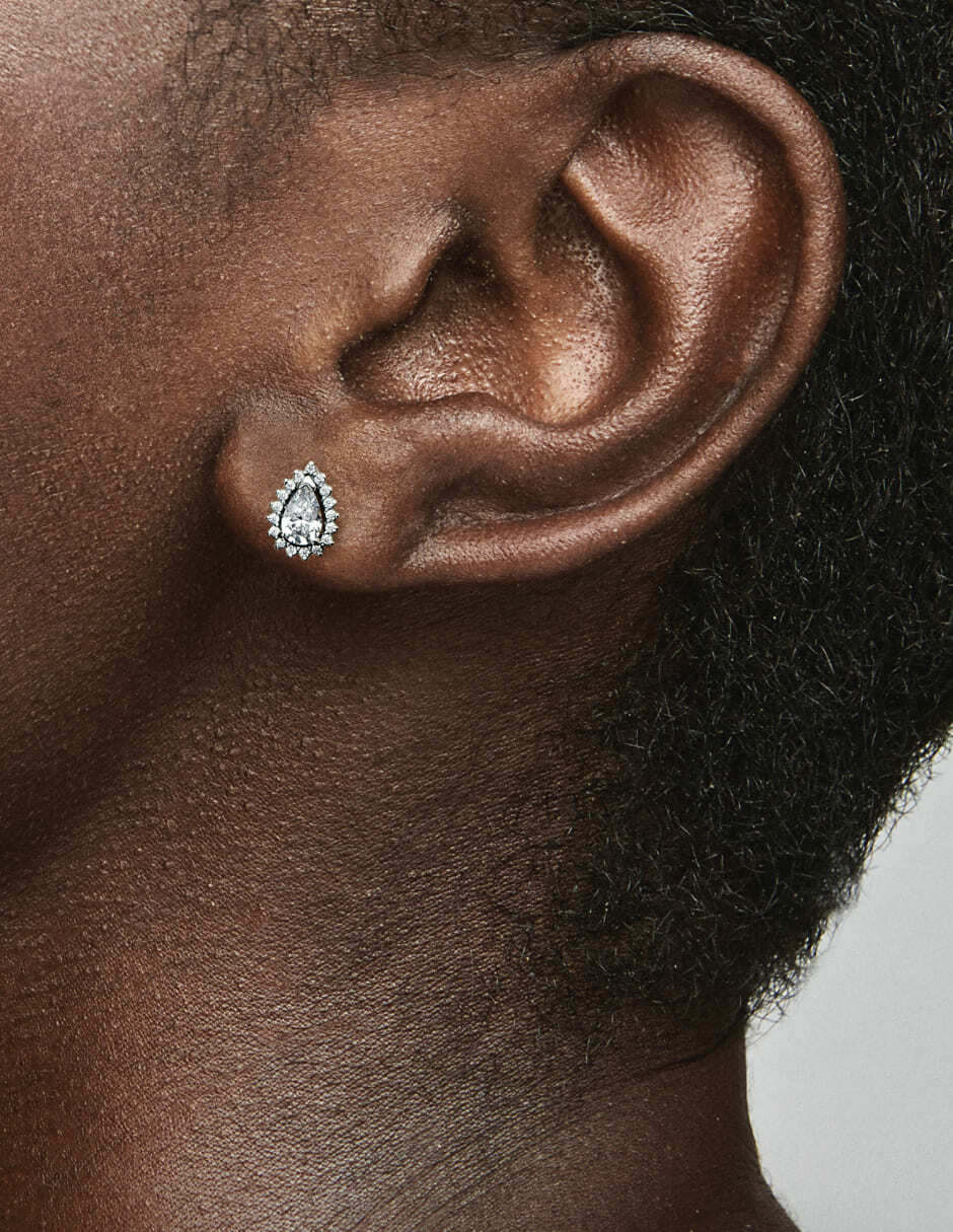 Aretes de gota Timeless de plata P 925 con acabado brillante zirconia cúbica 2