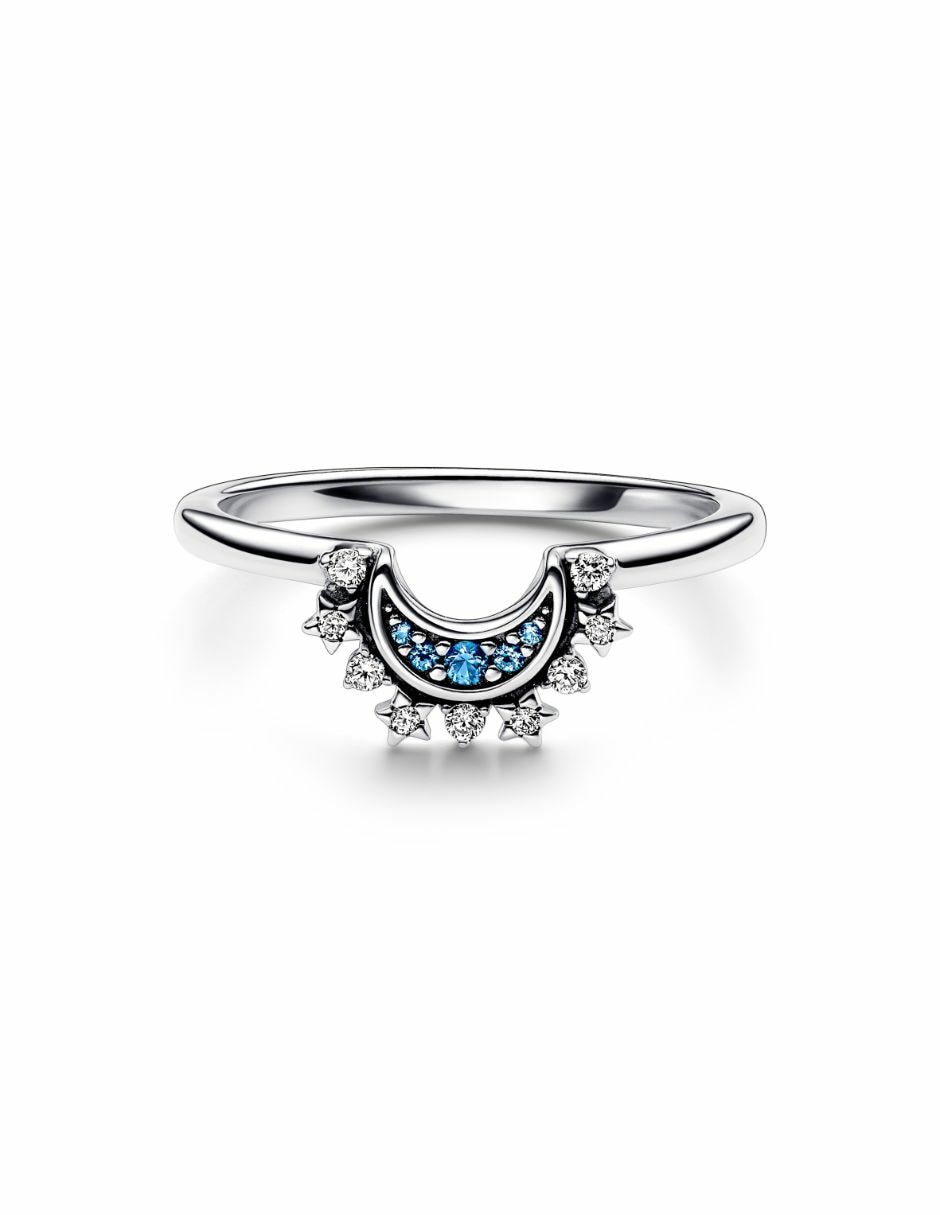 Anillo de luna Moments P 925 de plata zirconia cúbica brillante
