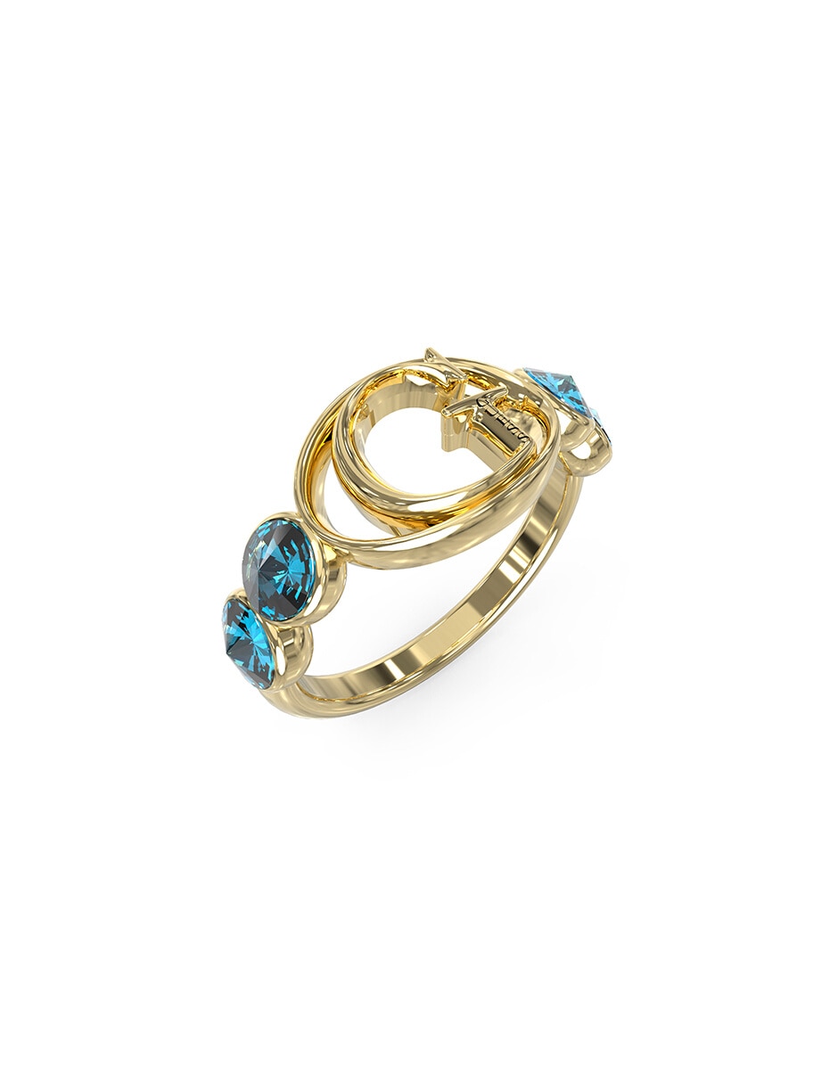 Anillo de logo Rivoli circonita pavé
