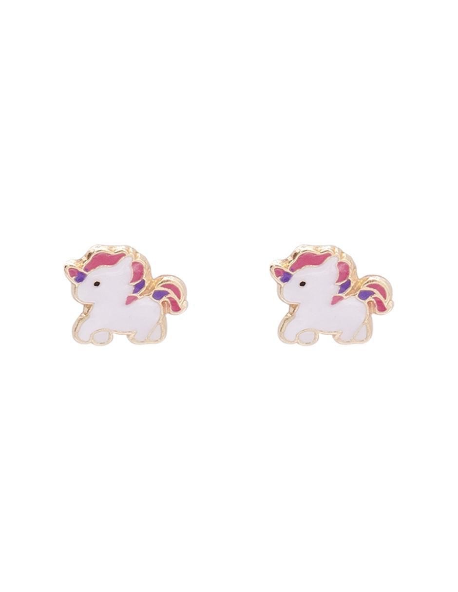 Broqueles de unicornio de oro con acabado brillante Broqueles de unicornio de oro con acabado brillante